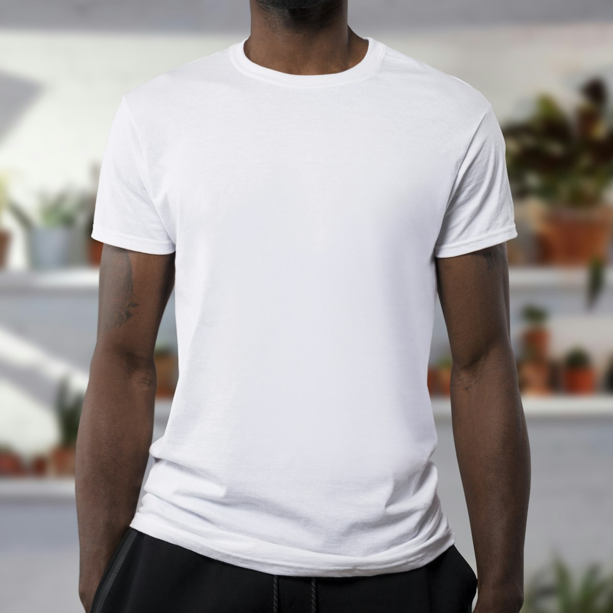 4W6Faw Men's Classic Crew Neck T-Shirt — Soft Cotton Everyday Tee